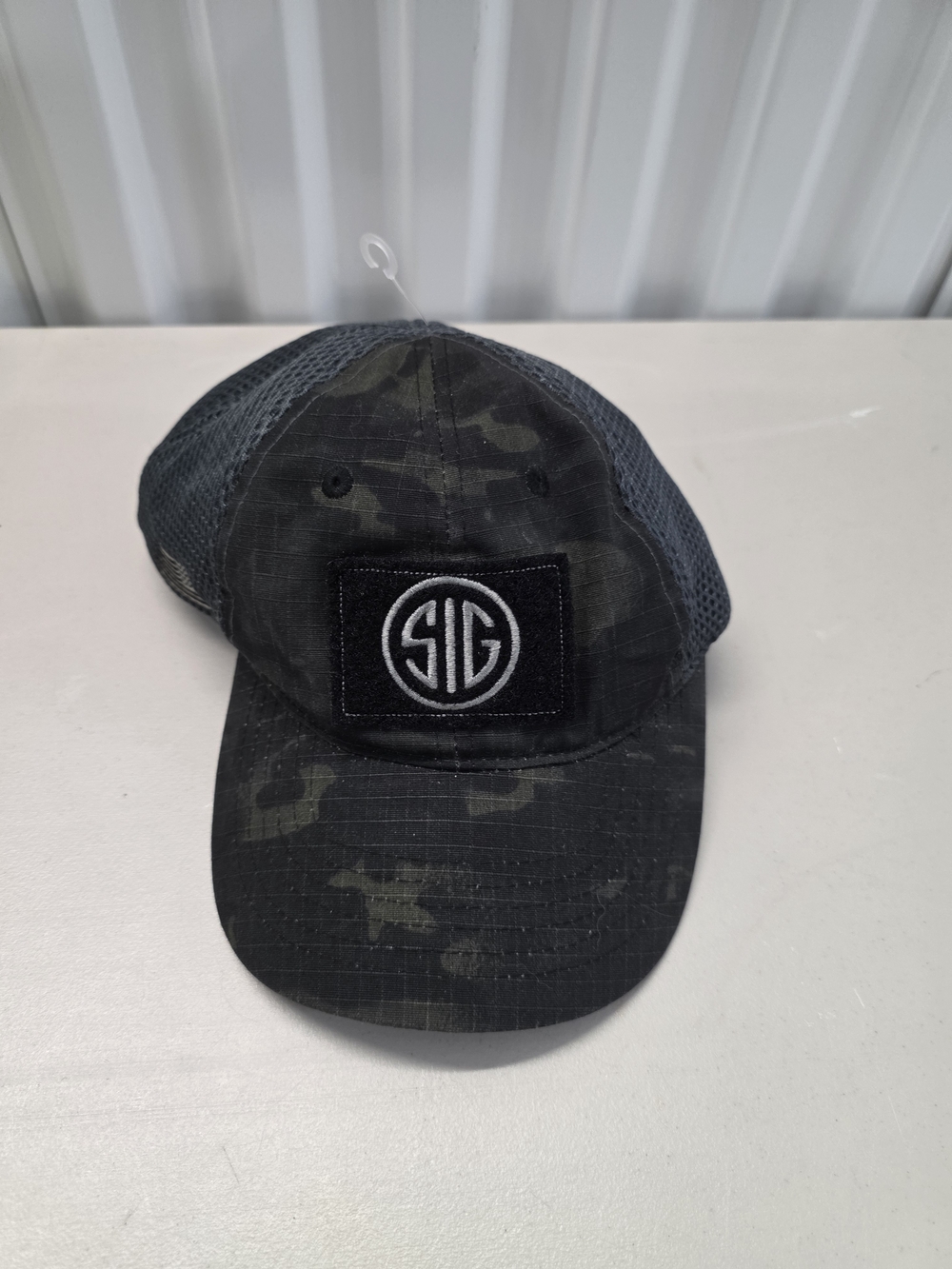 sig sauer camo front adjustable hat cap.